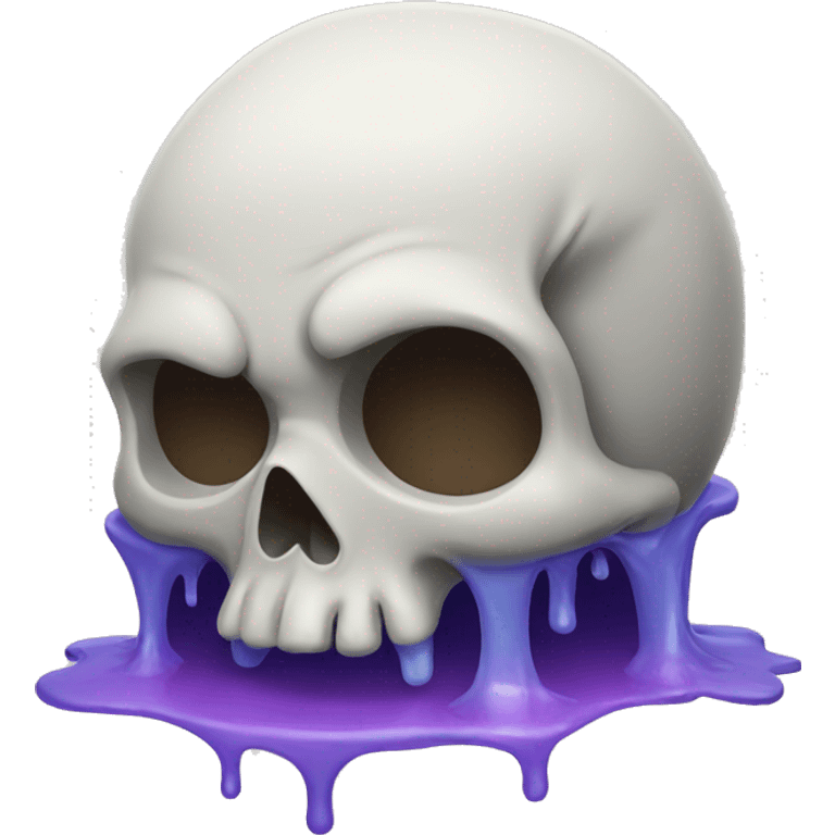 Melting skull emoji