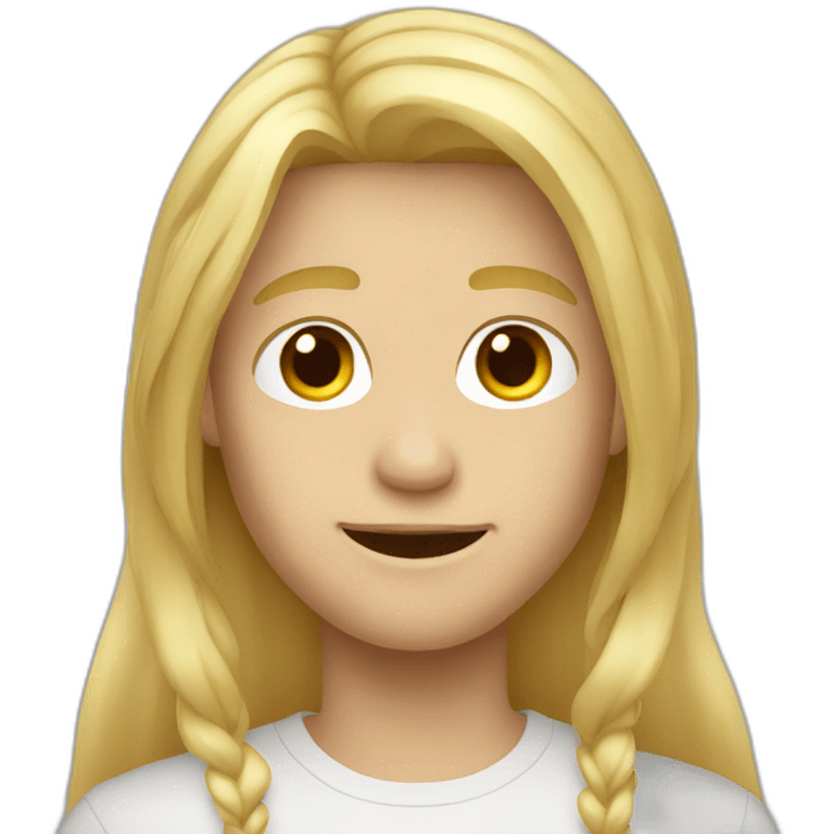 Blonde long hair boy emoji