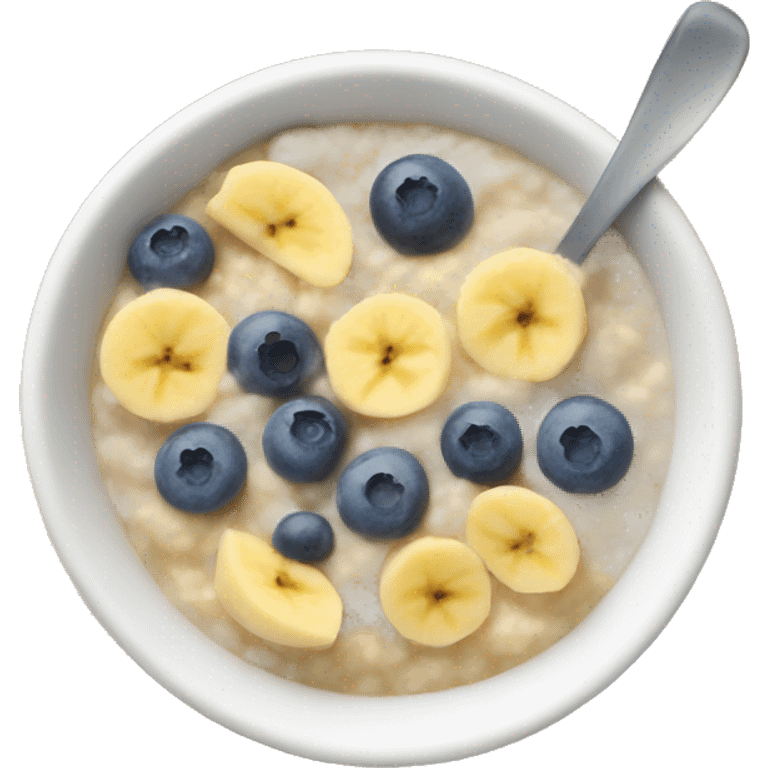 porridge with banana and blueberry emoji