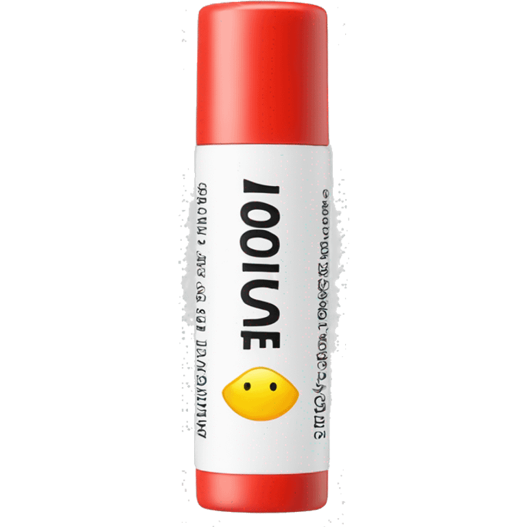 lip balm with label emoji