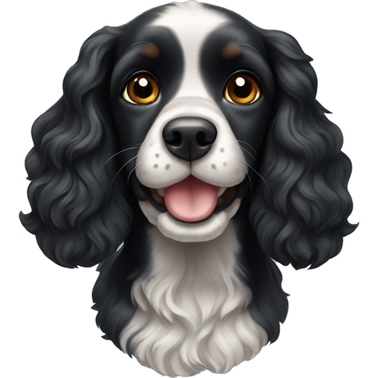 adorable black cocker spaniel  emoji