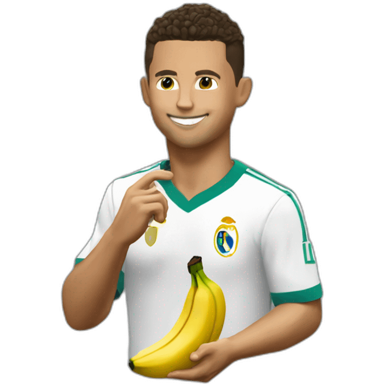 Ronaldo with god with banana  emoji