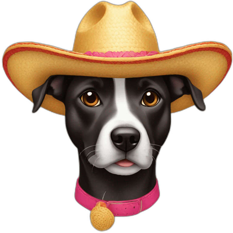 Perro con sombrero emoji