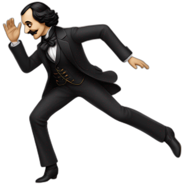 Edgar Alan Poe bailando emoji