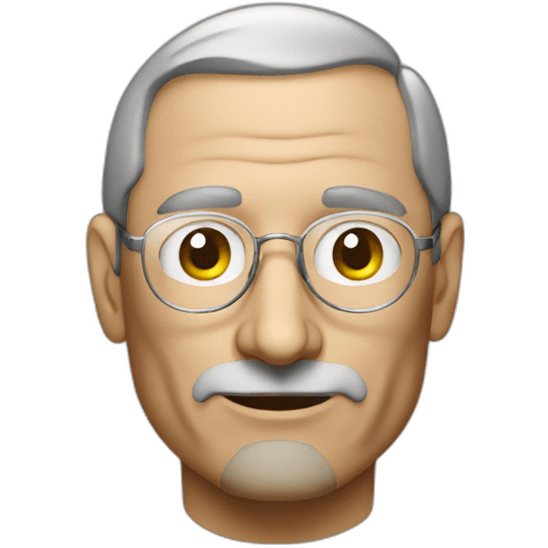 steve jobs with glass emoji