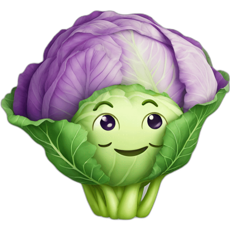 Cabbage smiles emoji