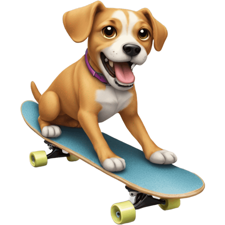 Dog on skateboard emoji