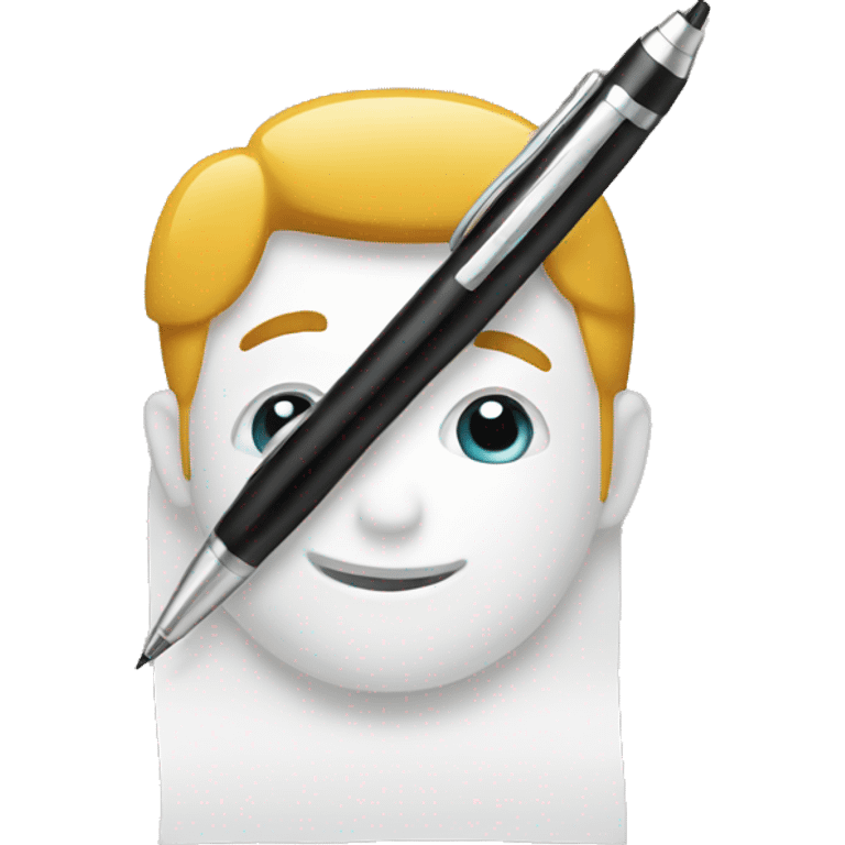 write with pen emoji