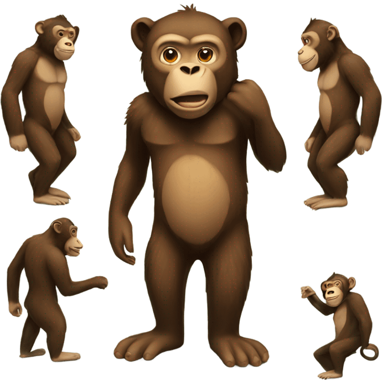 bear and monkey but the monkey is taller emoji