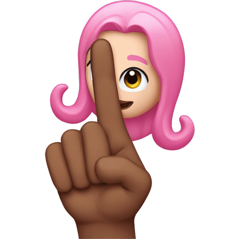 Holding up pinkie finger emoji