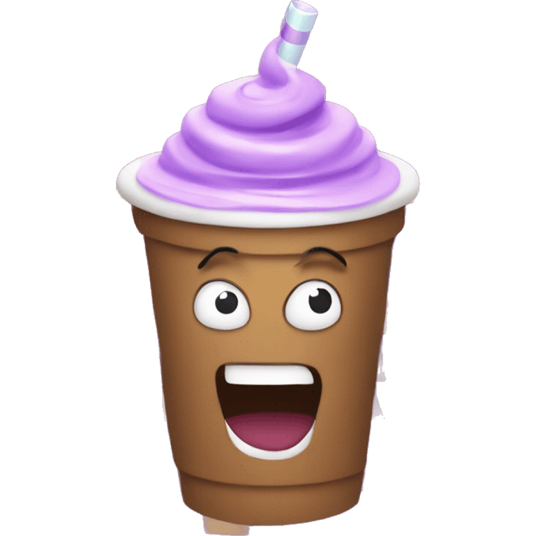 a purple milkshake in a maze  emoji