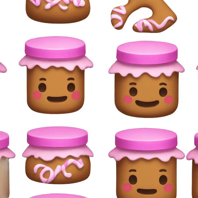 jar of gingerbread with a pink lid  emoji