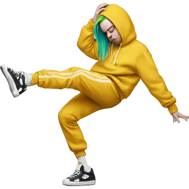 Billie Eilish breakdancing emoji