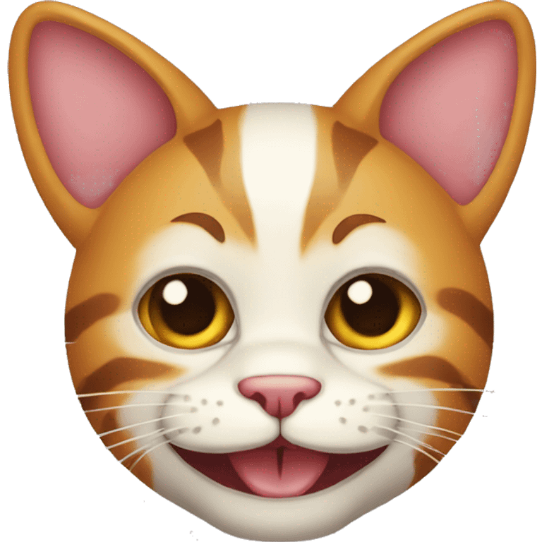 Cat con cara de payaso  emoji