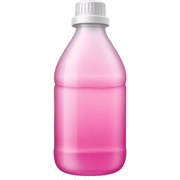 plastic bottle with crystaline pink liquid emoji