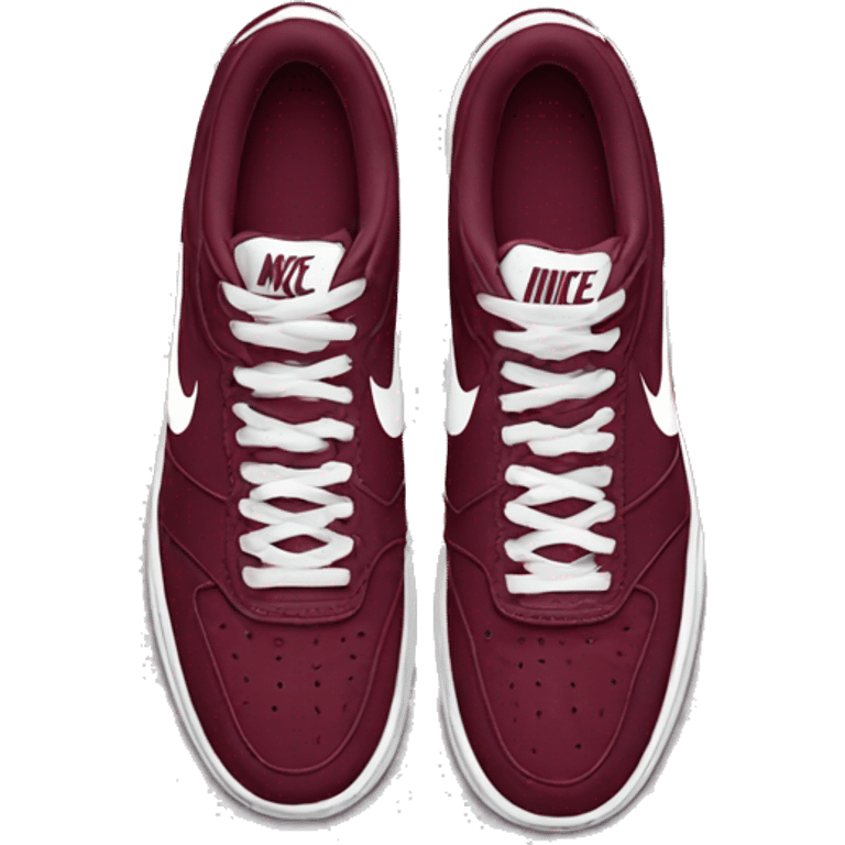 realistic nike sneakers burgundy emoji