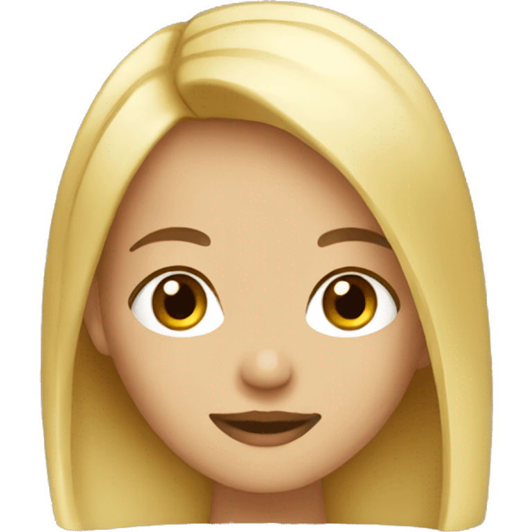 blond girl with brown eyes emoji