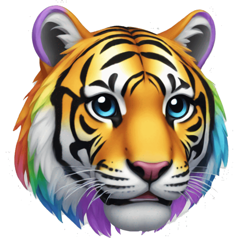 Rainbow tiger  emoji