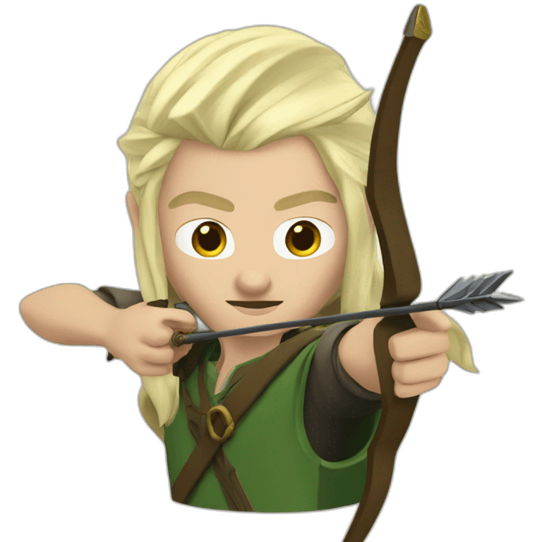 Legolas shooting an arrow emoji