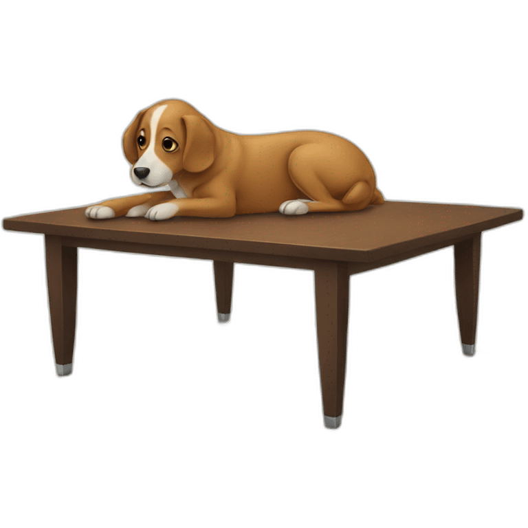 dog on a table emoji