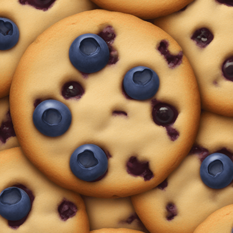 Cookies with blueberries emoji