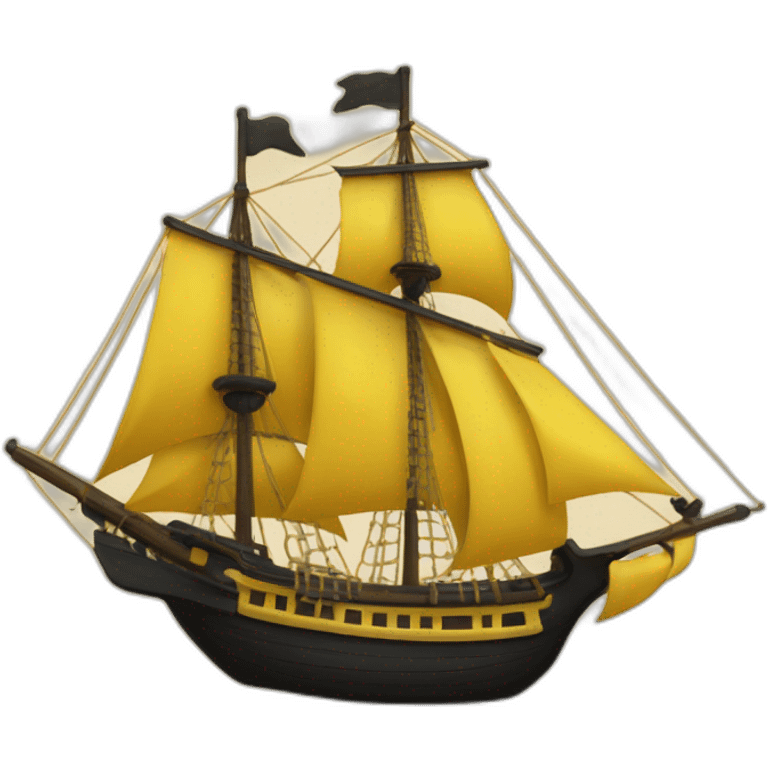 Yellow and black caravel  emoji