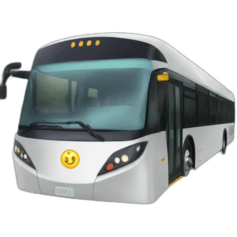 new sleek electric bus emoji