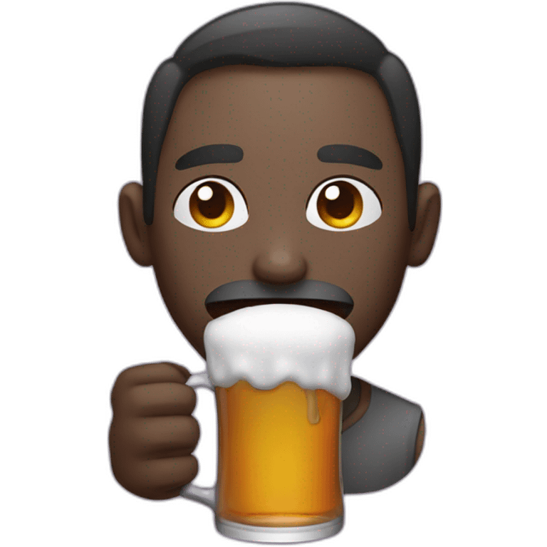 sick man drink purple beer emoji