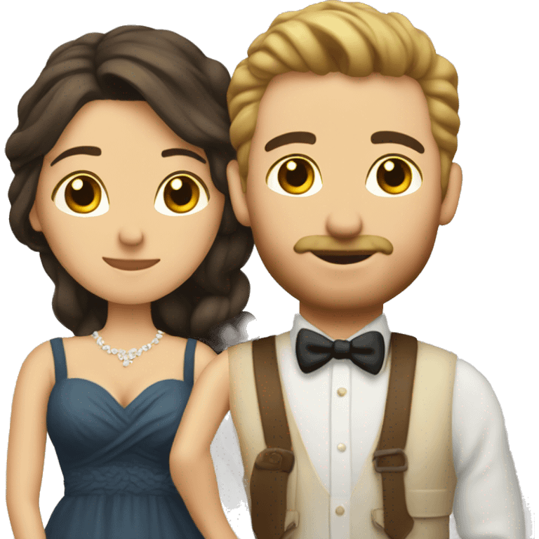 Redneck couple wedding emoji