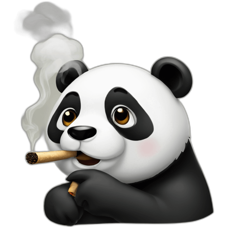 Panda smoking cigar emoji