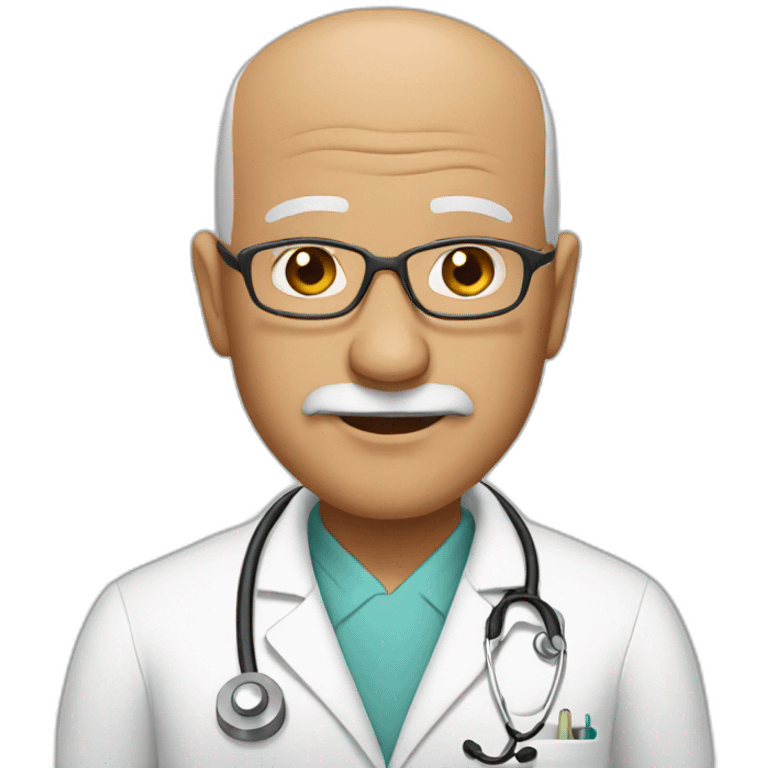 old doctor bald latin emoji