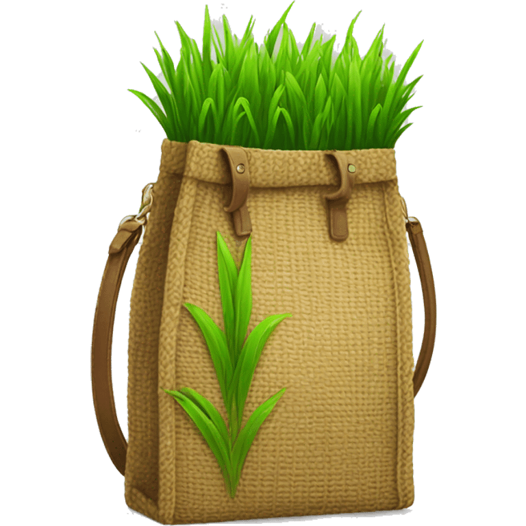 Grass chic bag ios style emoji