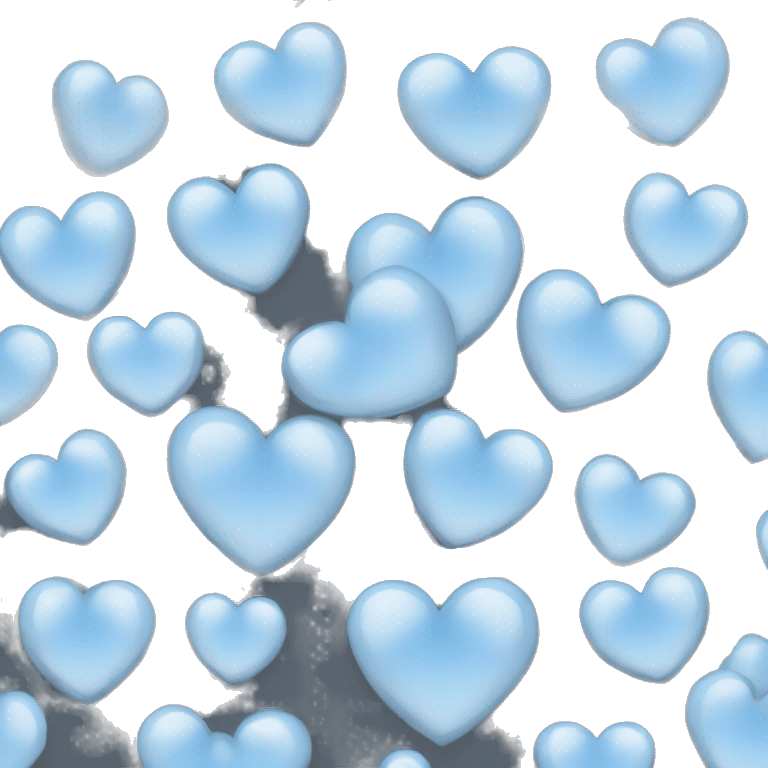 blue grey heart with shine emoji