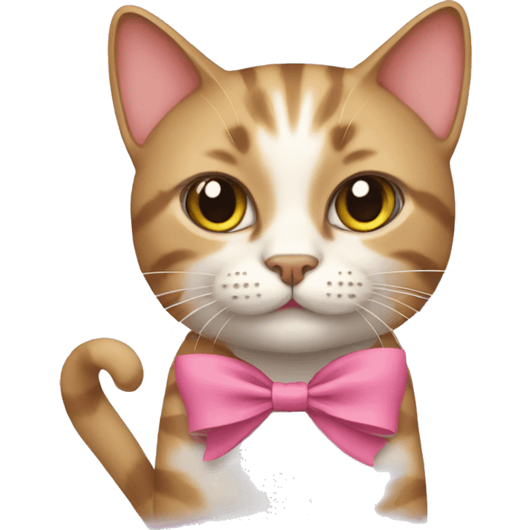 Cat with a bow emoji