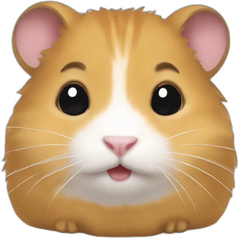 Chat sur un hamster emoji