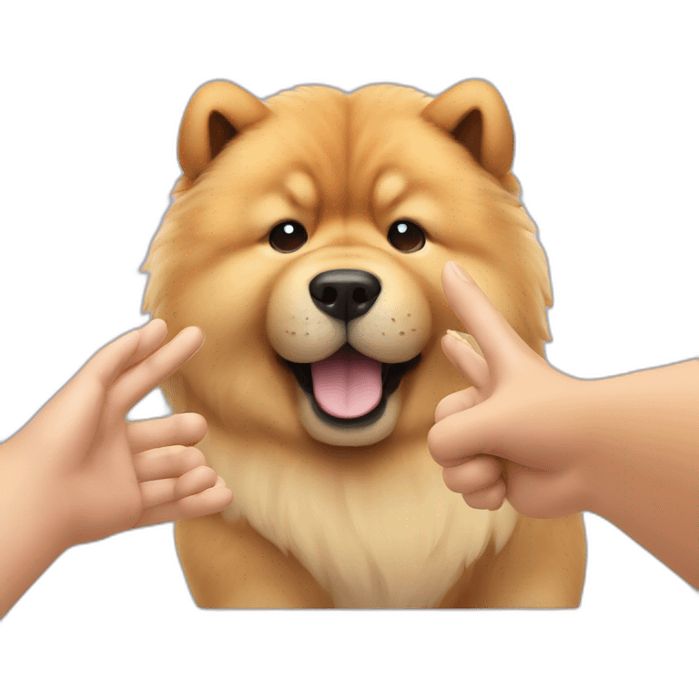 chow chow paw high five emoji