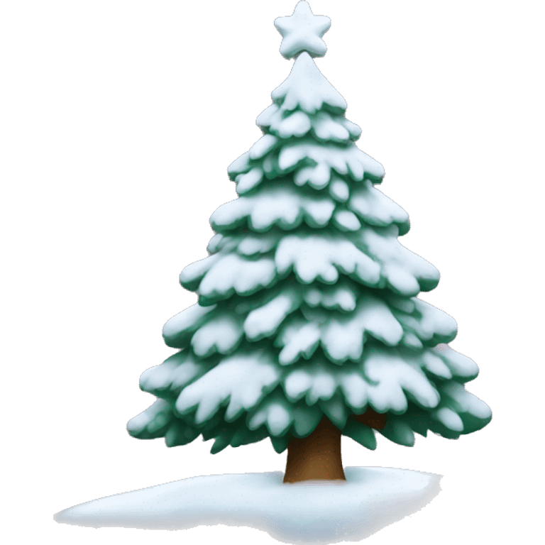 Snowy Christmas tree  emoji