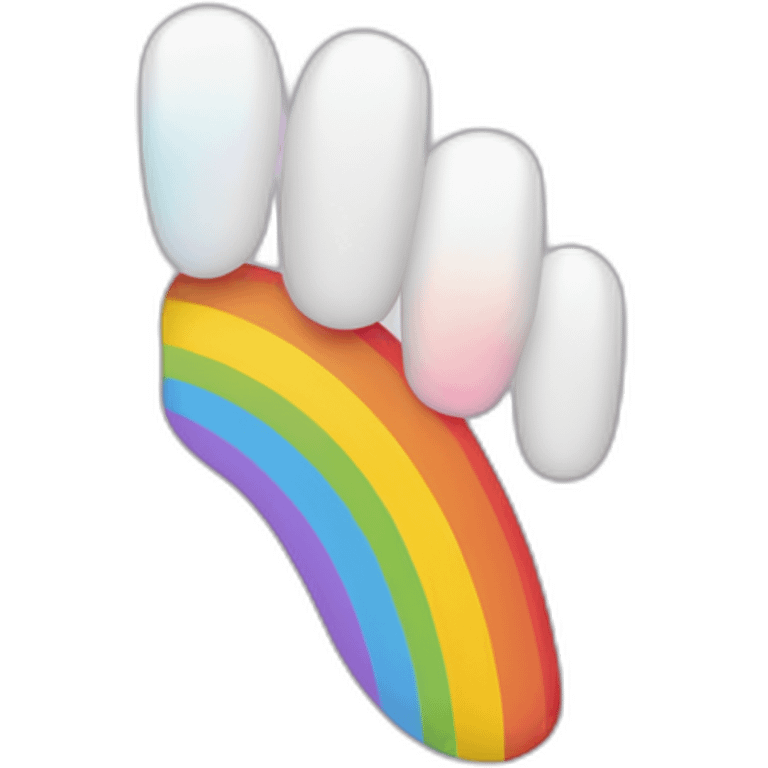 Pied avec des ongle arc-en-ciel emoji