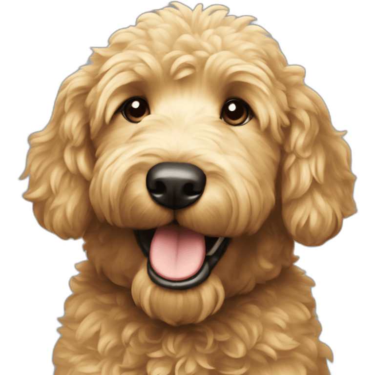 Golden doodle thumbs up emoji