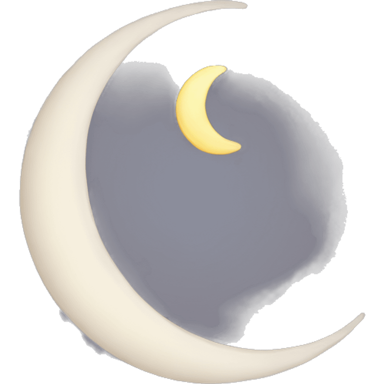 A crescent moon in croissnt emoji