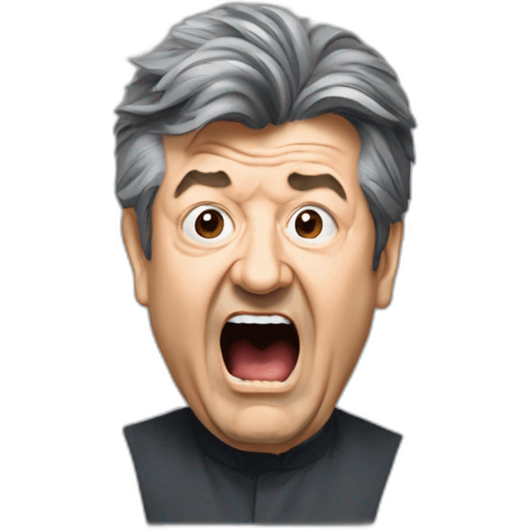 Jean-Luc Mélanchon yelling emoji