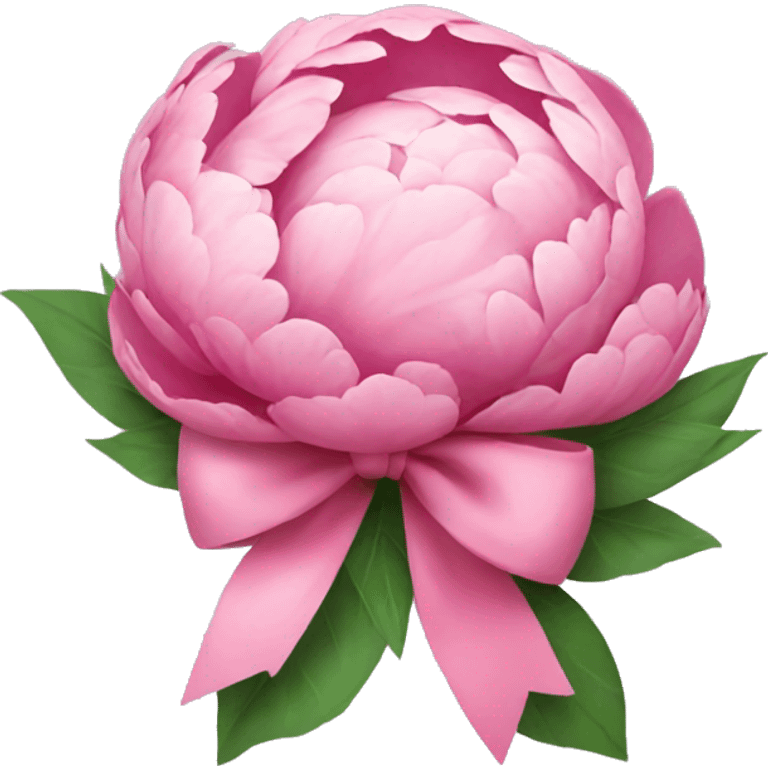 peonies with bow tying them together  emoji