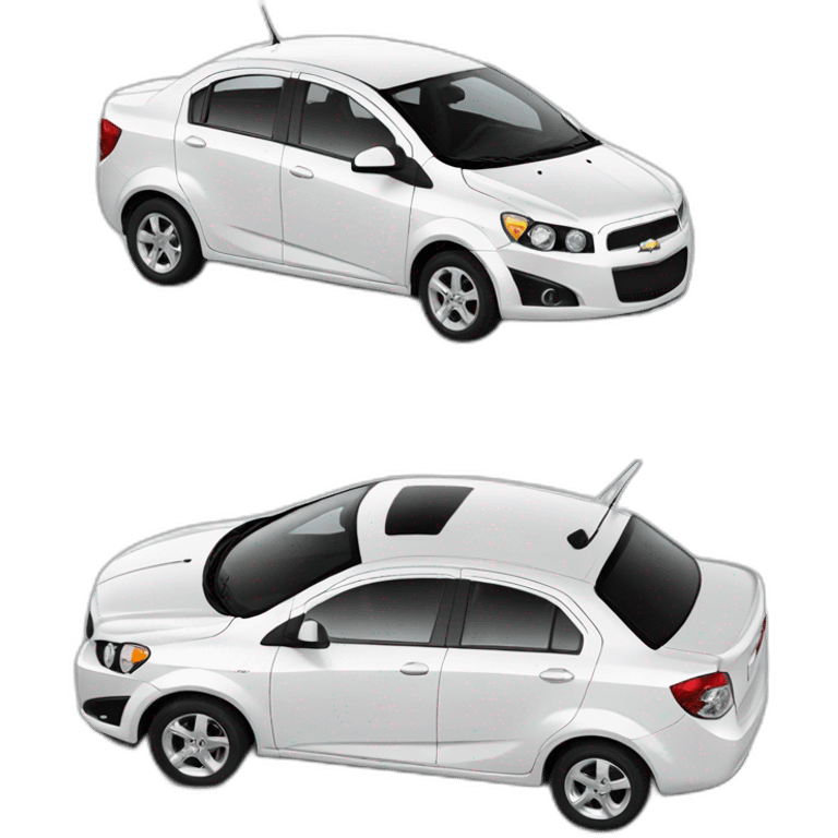 Chevrolet Aveo blanco emoji