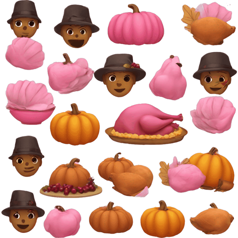 Thanksgiving pink  emoji