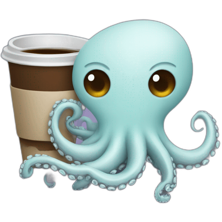 octopus drinking coffee emoji