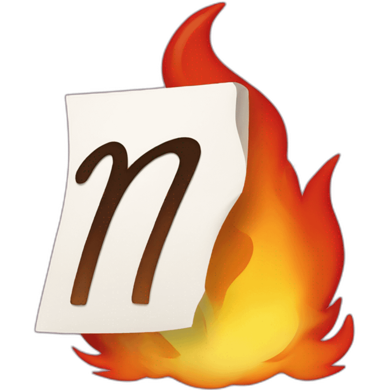 letter m with fire emoji