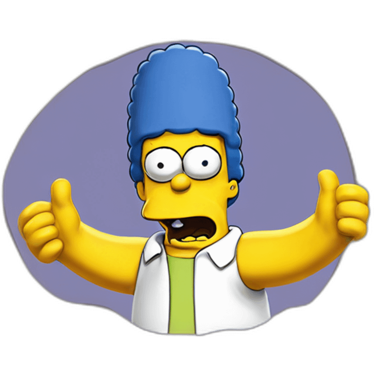 the simpsons homer fall guys style emoji