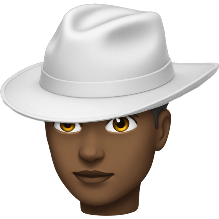 white hat only different angles emoji