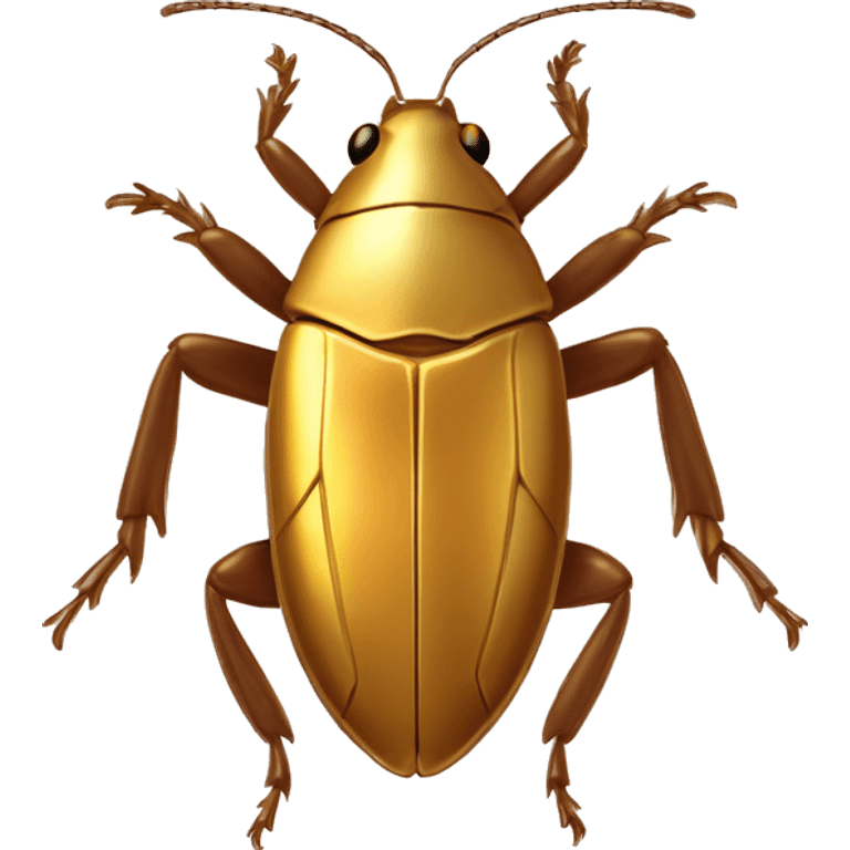 A golden cockroach, with rays of light, all around it, like a 🌟) and with a “capital N” engraved on its abdomen. It must be seen from the front like 🪳 but it must be all Golden emoji