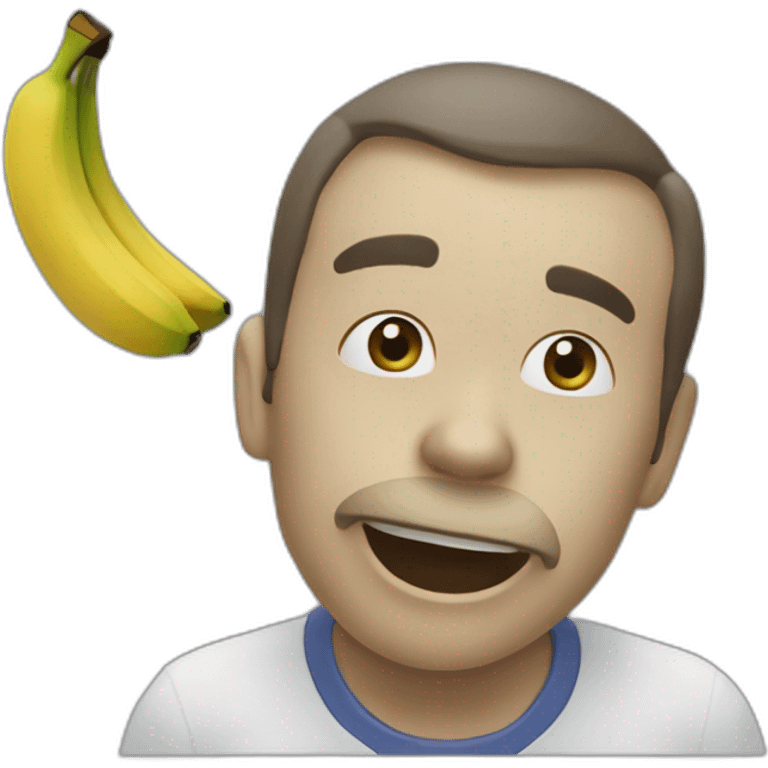 Singe qui mange une banane emoji